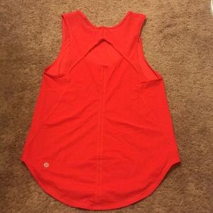 Red Lululemon sculpt tank
